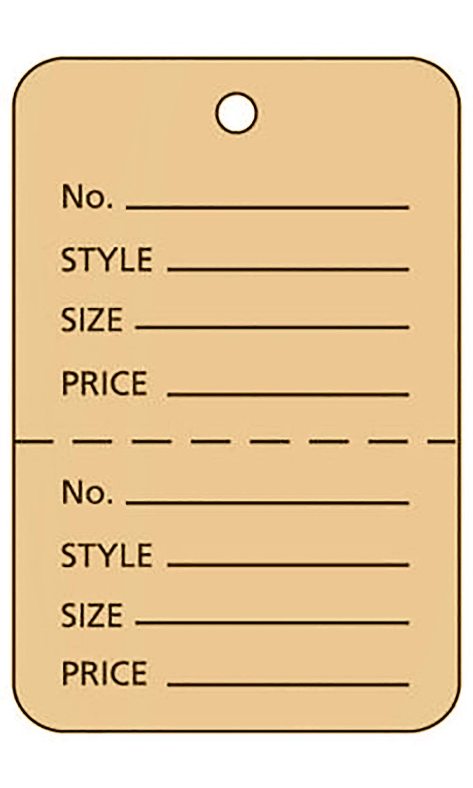 SSWBasics Large Unstrung Buff Perforated Coupon Price 1Â¾â W x 2â â H, Yellow
