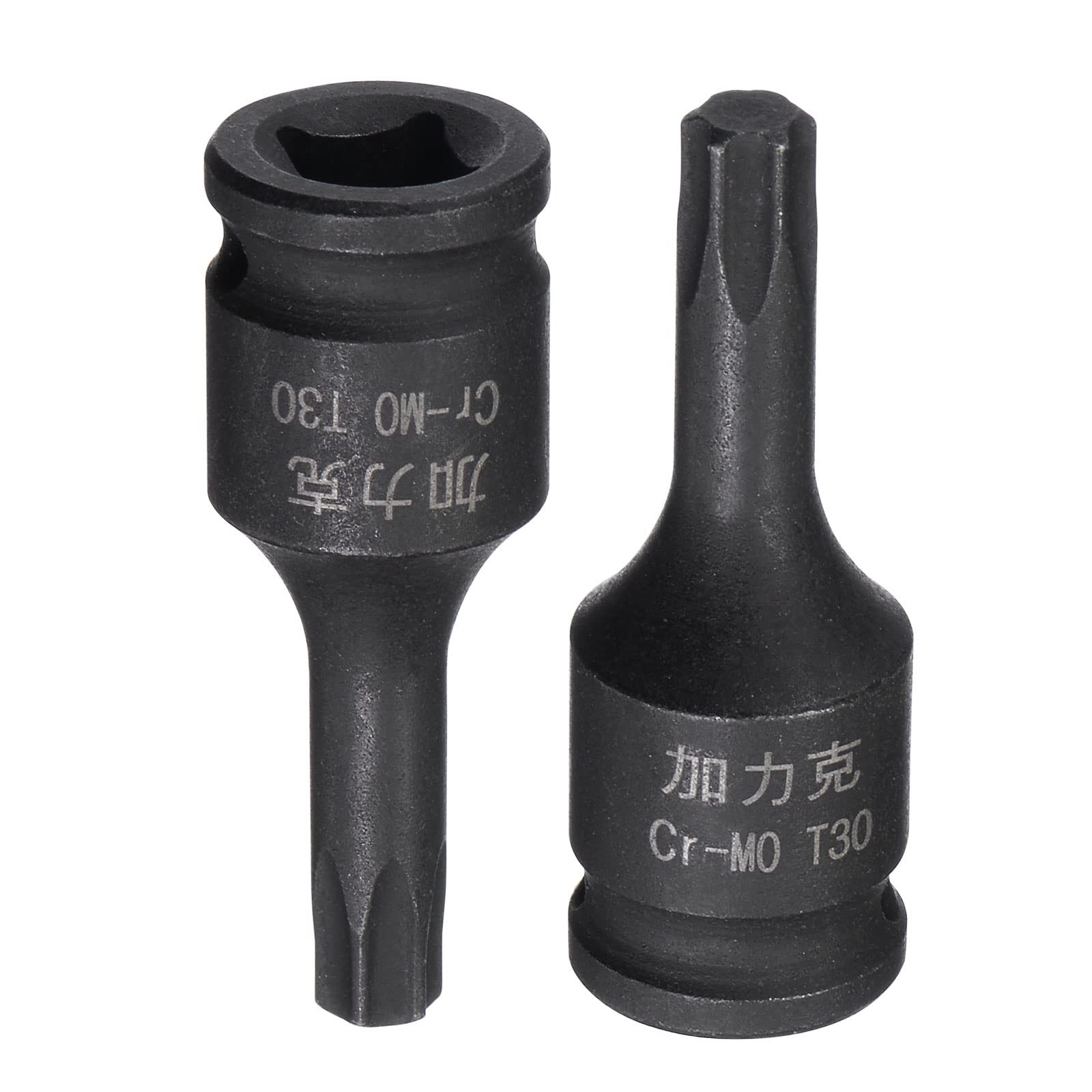 uxcell T30 Impact Torx Bit Socket, 1/4″ Square Drive 35mm Length CR-MO Metric Si
