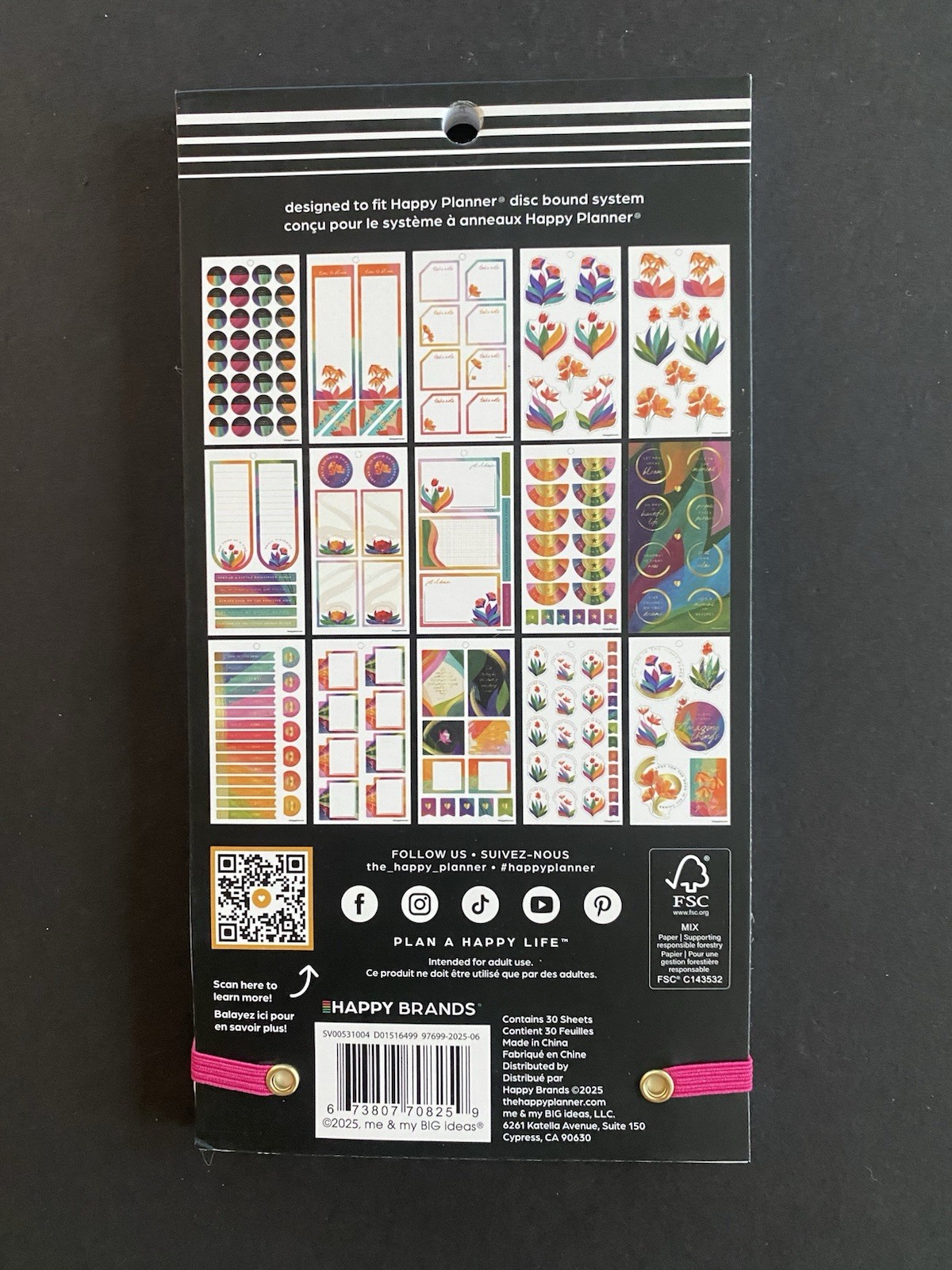 ***Brand New*** The Happy Planner Value Sticker Book Big Floral Energy 371 Pcs