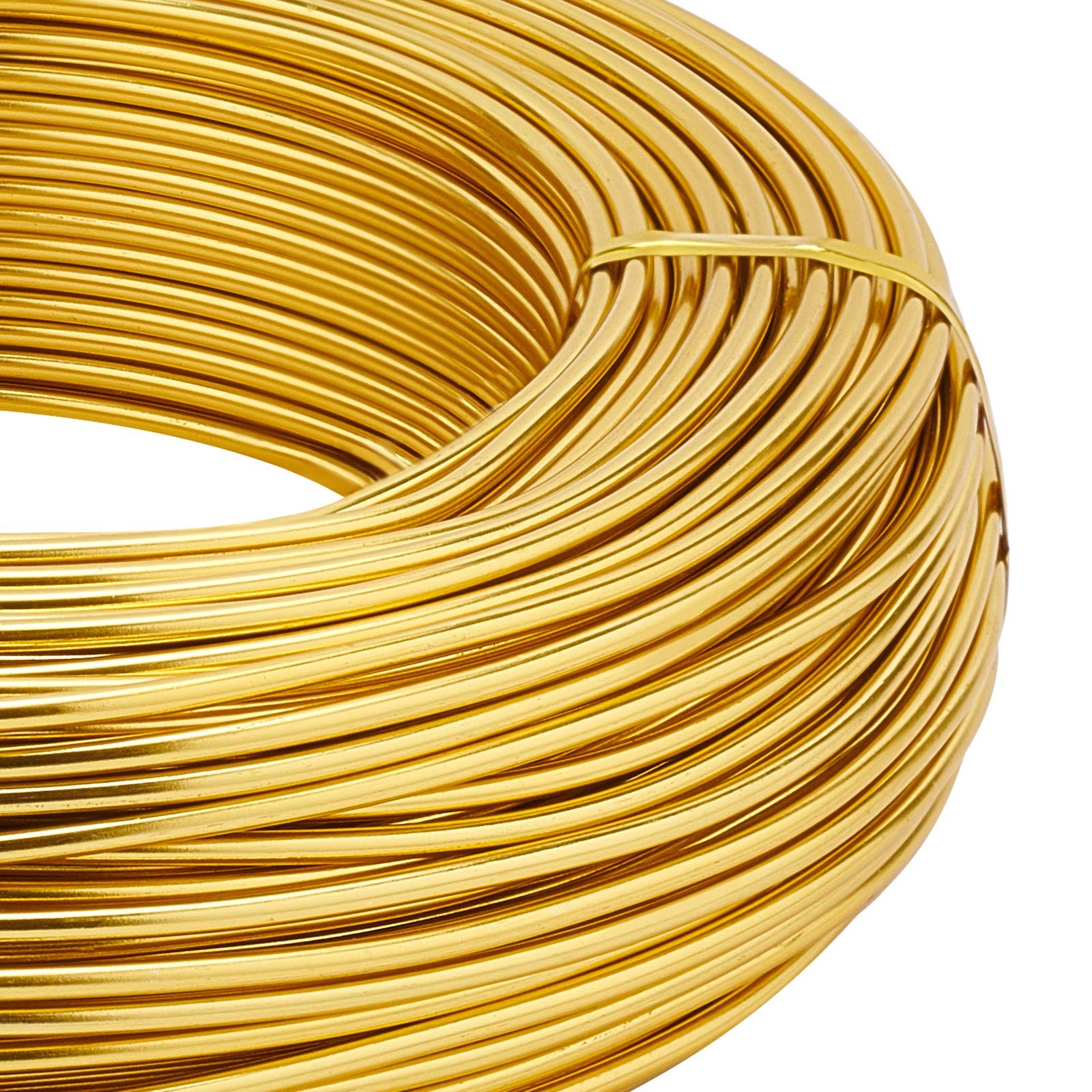 180 Feet 12 Gauge Jewelry Craft Wire Gold Aluminum Wire Bendable Metal Sculpt…