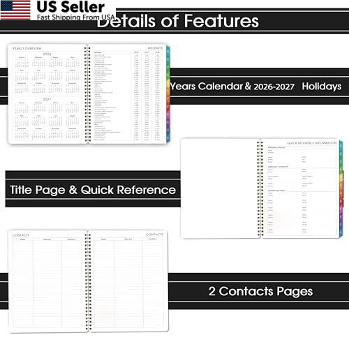 2026-2027 Planner – Calendar/Planner 8 inches X 10 inches, Black