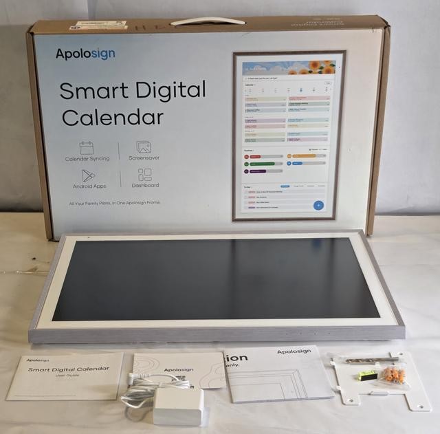 APOLOSIGN SMART DIGITAL CALENDAR 27″ WALL MOUNTABLE PLANNER TEAK FA2769T