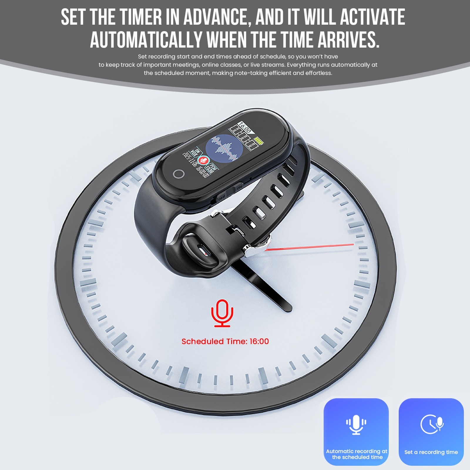 64GB Voice Activated Recorder with AI-Intelligent Triple Noise Reduction,