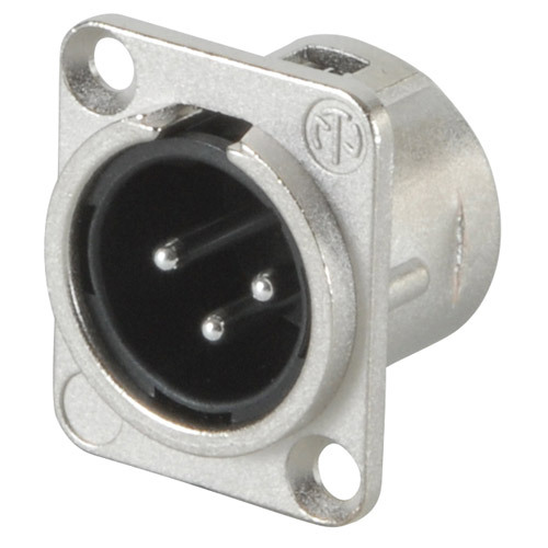 Neutrik NC3MD-L-1 XLR «D» Series Panel Mount Male Nickel