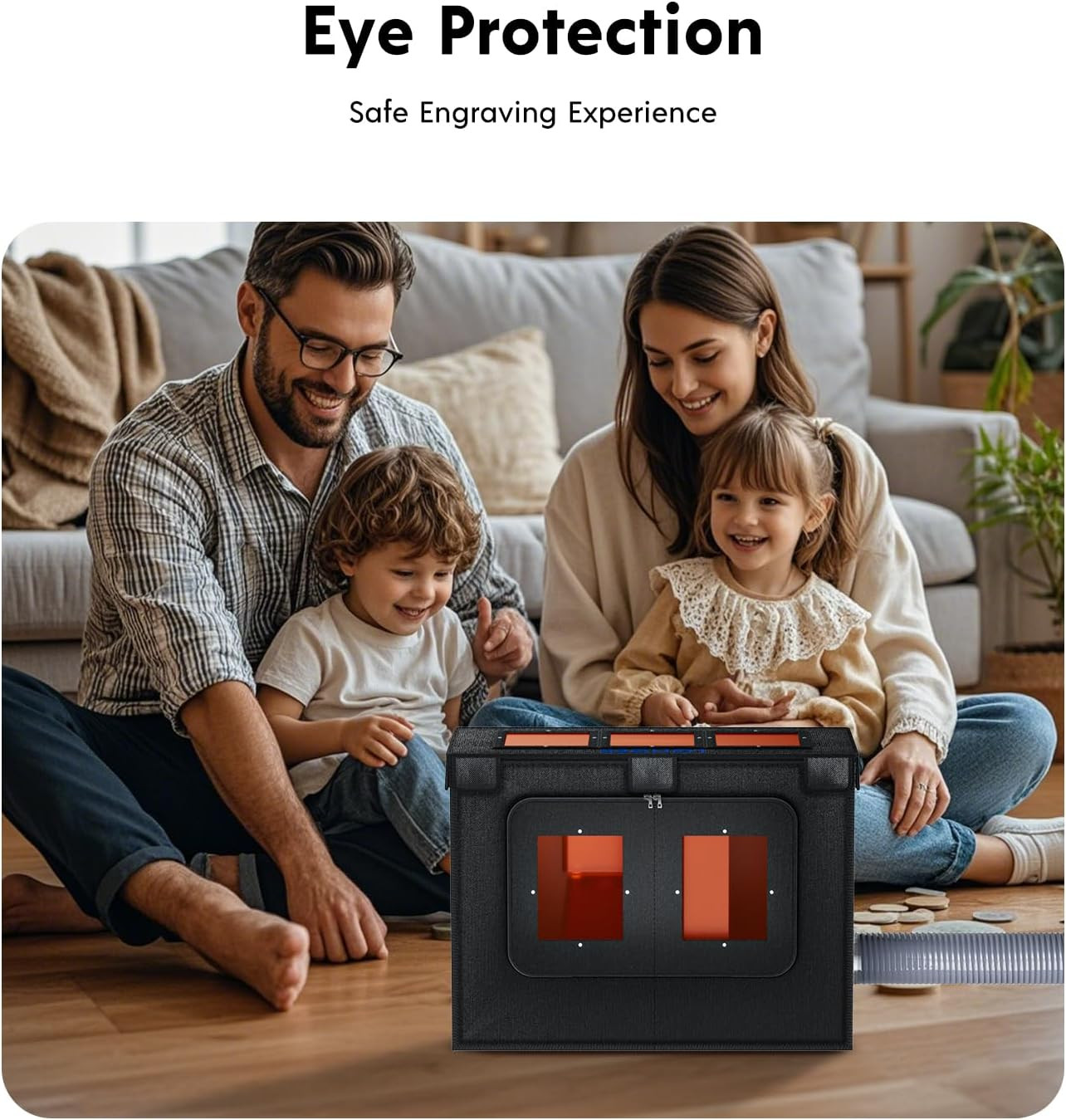 Laser Engraver Enclosure with Vent – Smoke & Noise Protection Cover 28.8x15x21.6