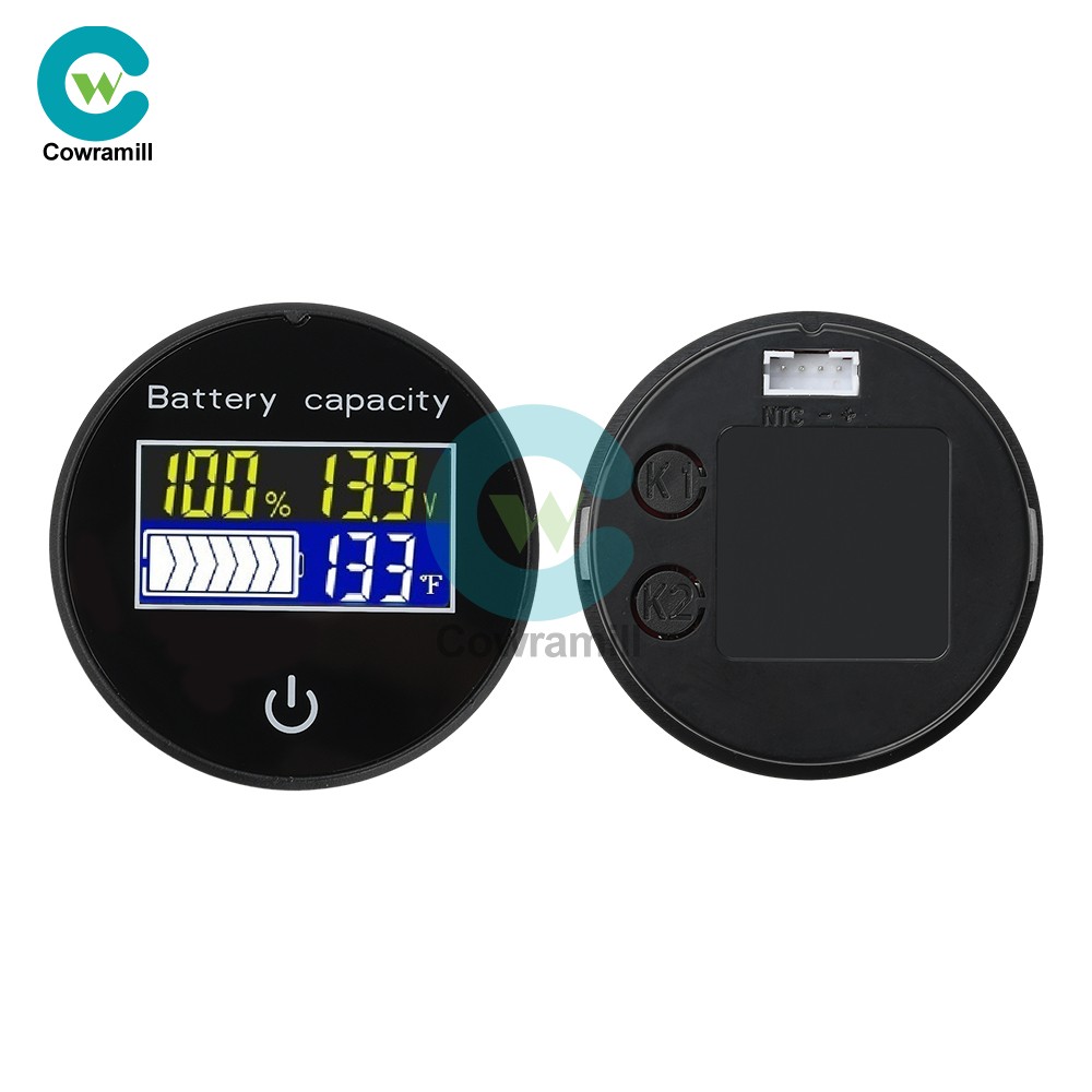 LCD Digital Battery Level Indicator Voltage Power Percentage Temperature Display