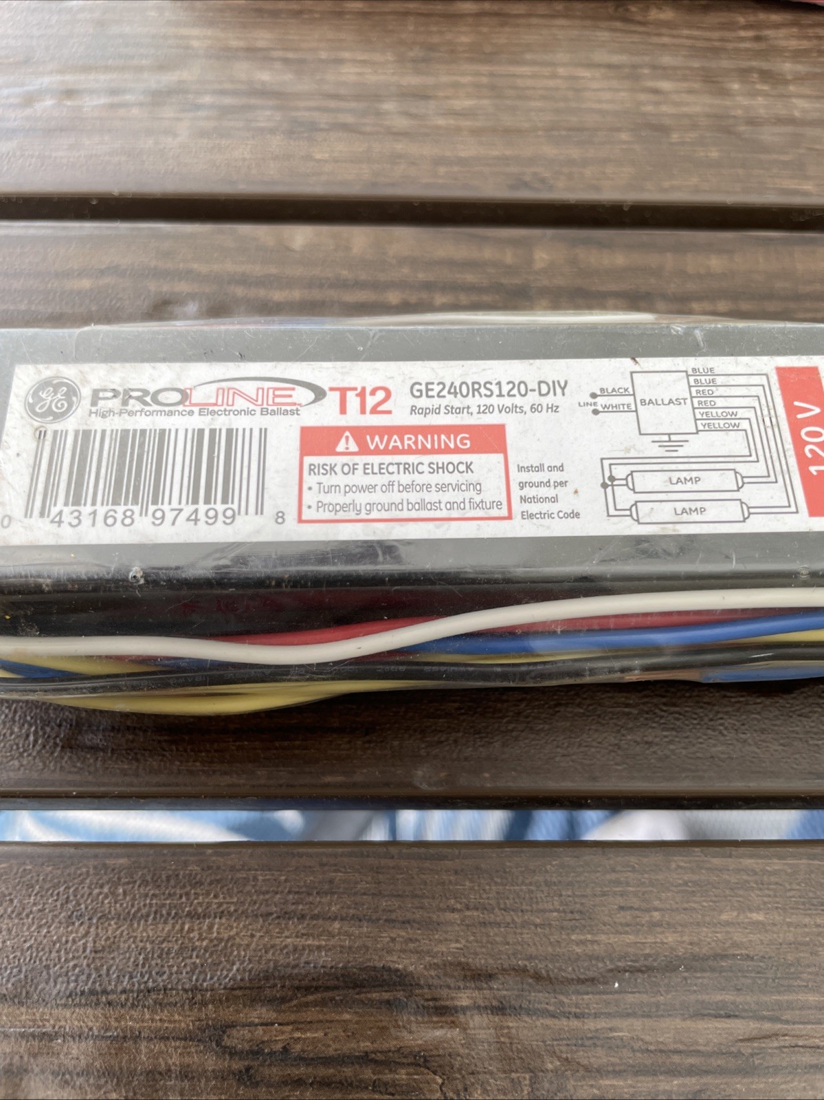GE Proline Ballast: GE24ORS120-DIY, T12, 120 Volts, 60 Hz, Rapid Start (New)