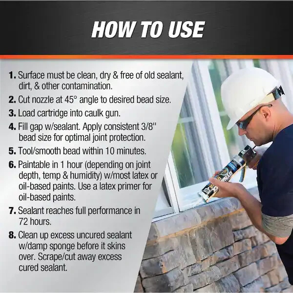 DYNAFLEX ULTRA 10.1 Oz. Black Advanced Exterior Window Door And Siding Sealant