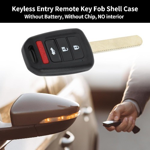 Replacement Key Fob Case for 2013-2015 Honda Accord, 4-Button Remote Shell MLBHL