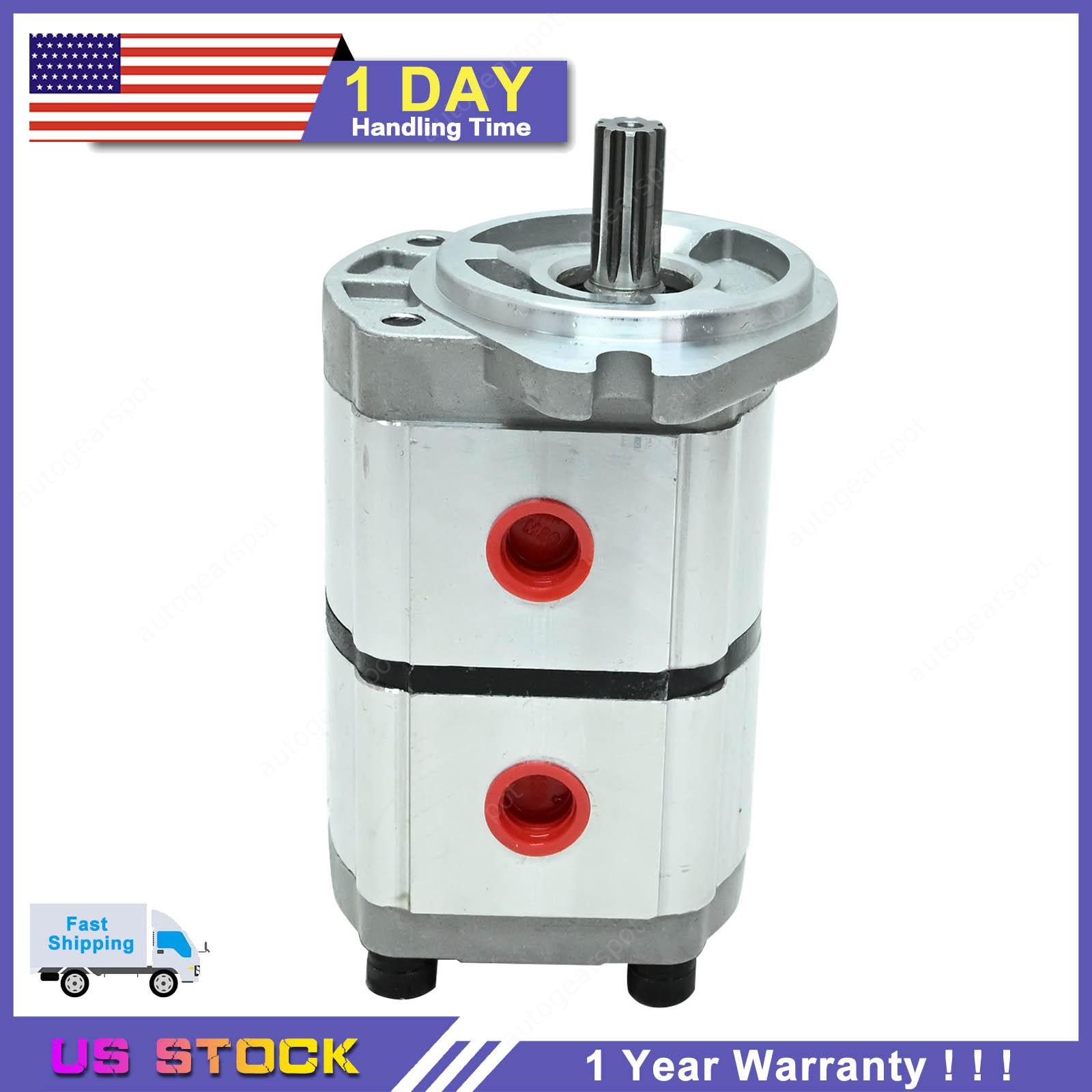 For AGT Skid Steer KTT23 Hydraulic Gear Pump Two-Section 6-12 GPM