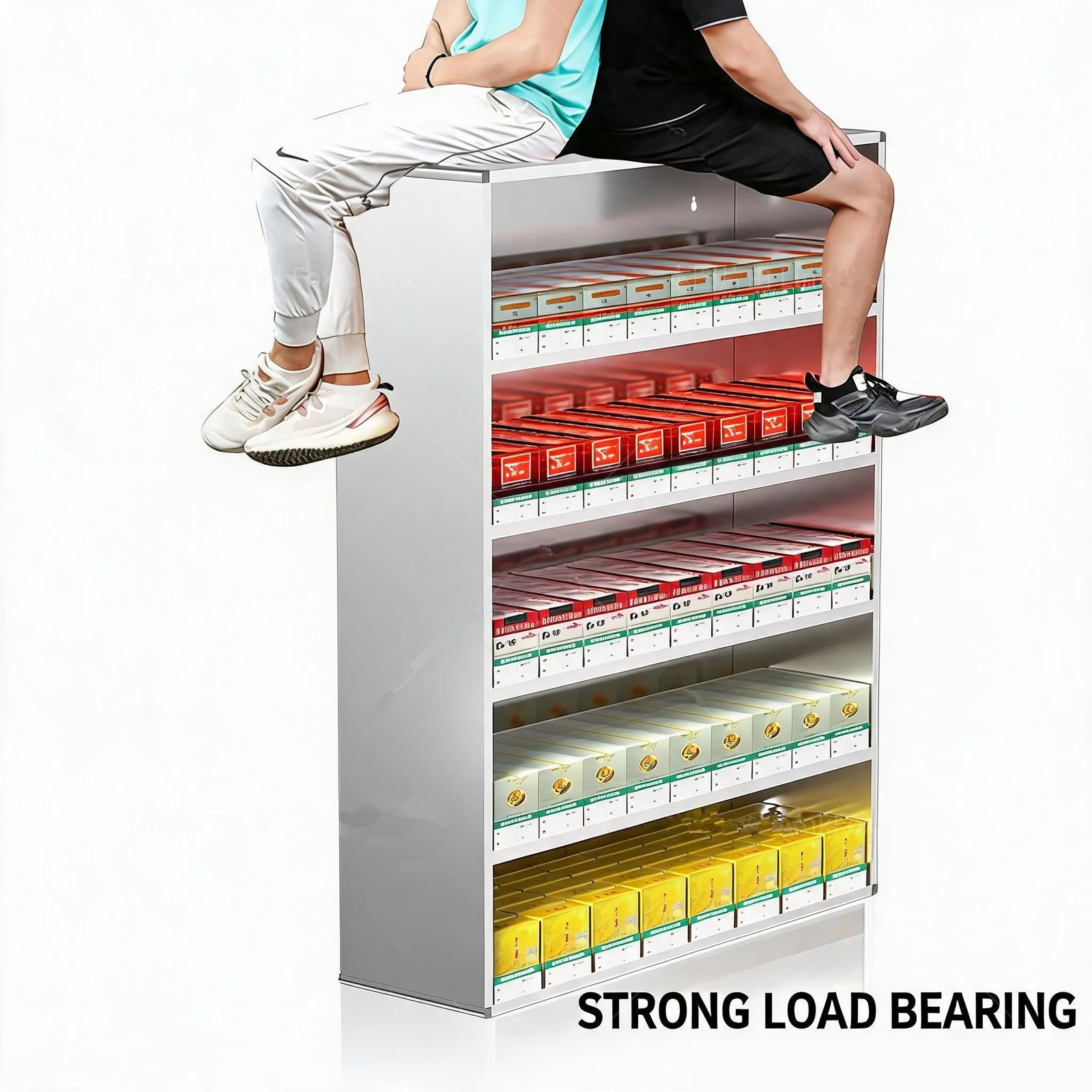 Cigarette Retail Showcase Rack Aluminium Cigarette Display Cabinet for 360 Packs