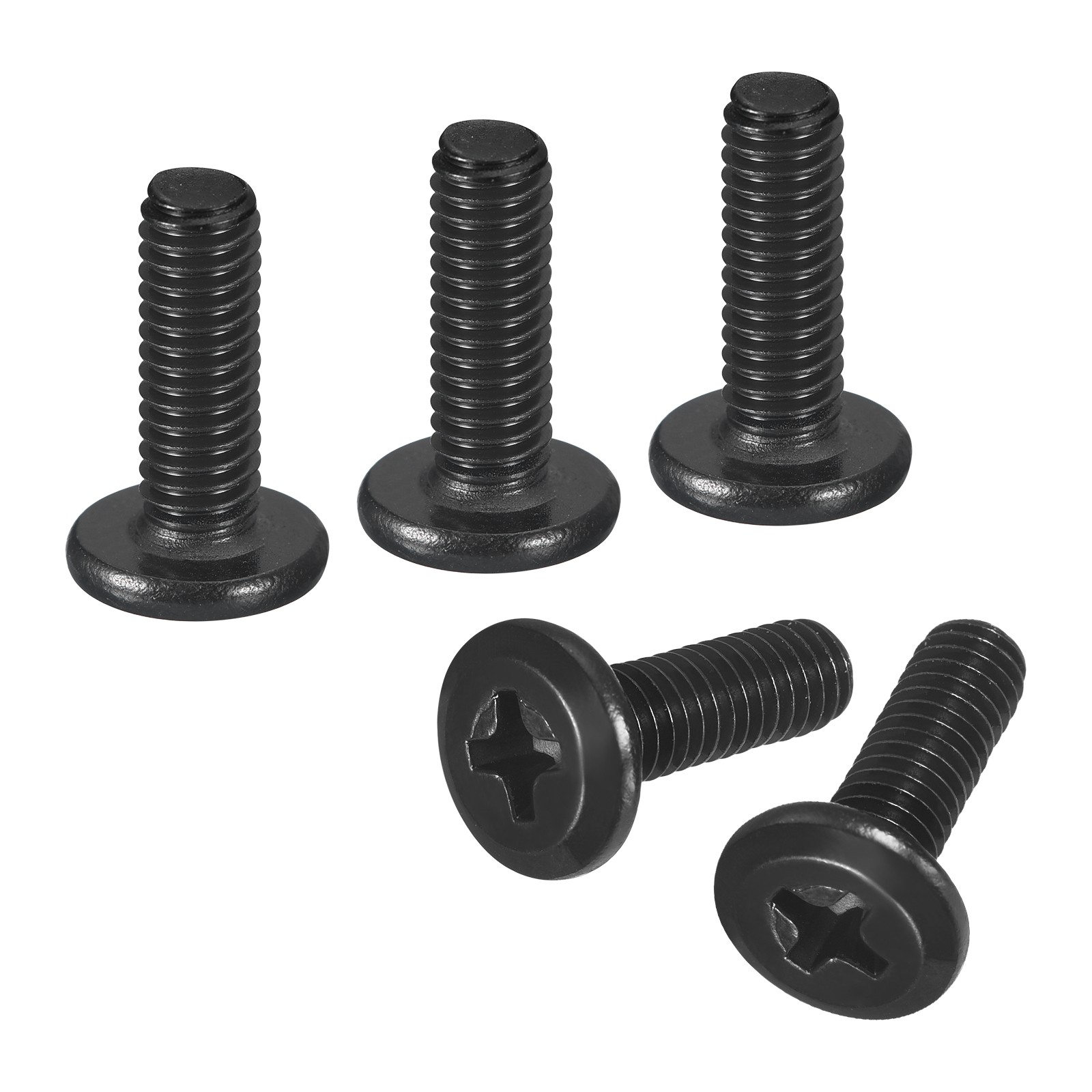20Pcs M4-0.7 x 12mm Flat Round Head Machine Screws Phillips Drive Fastener