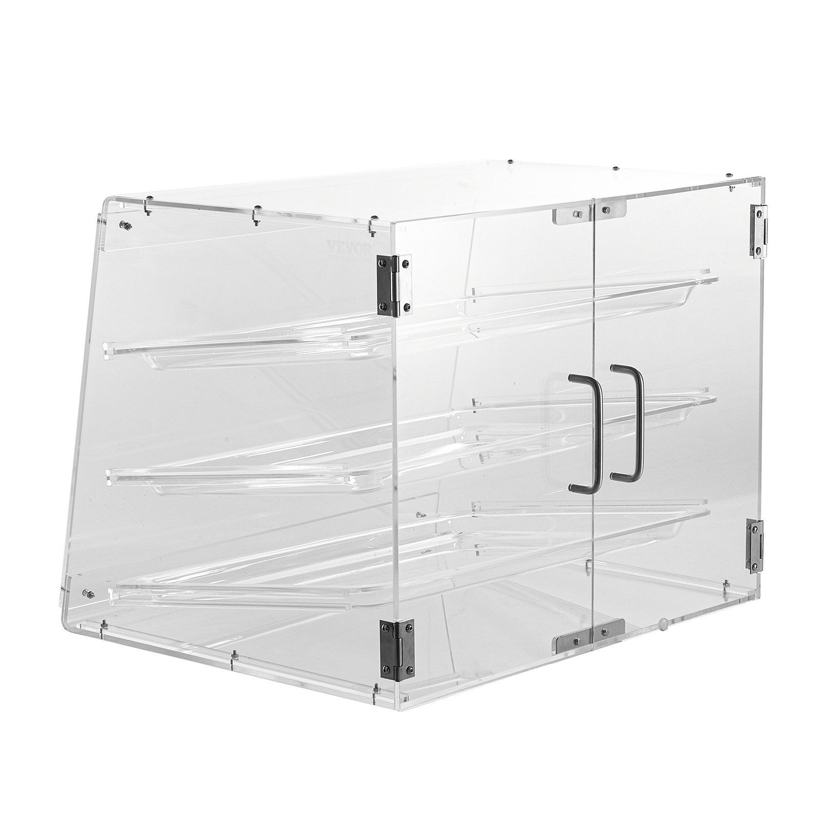 3Tier 20.7x17x16.3in Access Rear Door Commercial Acrylic Removable Shelves