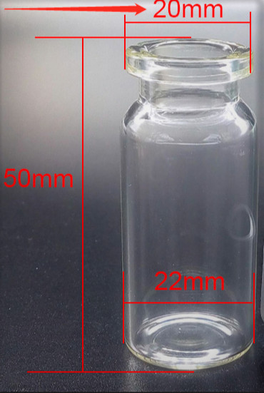 1200PCS) 10ml Sample Vials Clear Glass Bottle 20mm Crimp Top Headspace I2