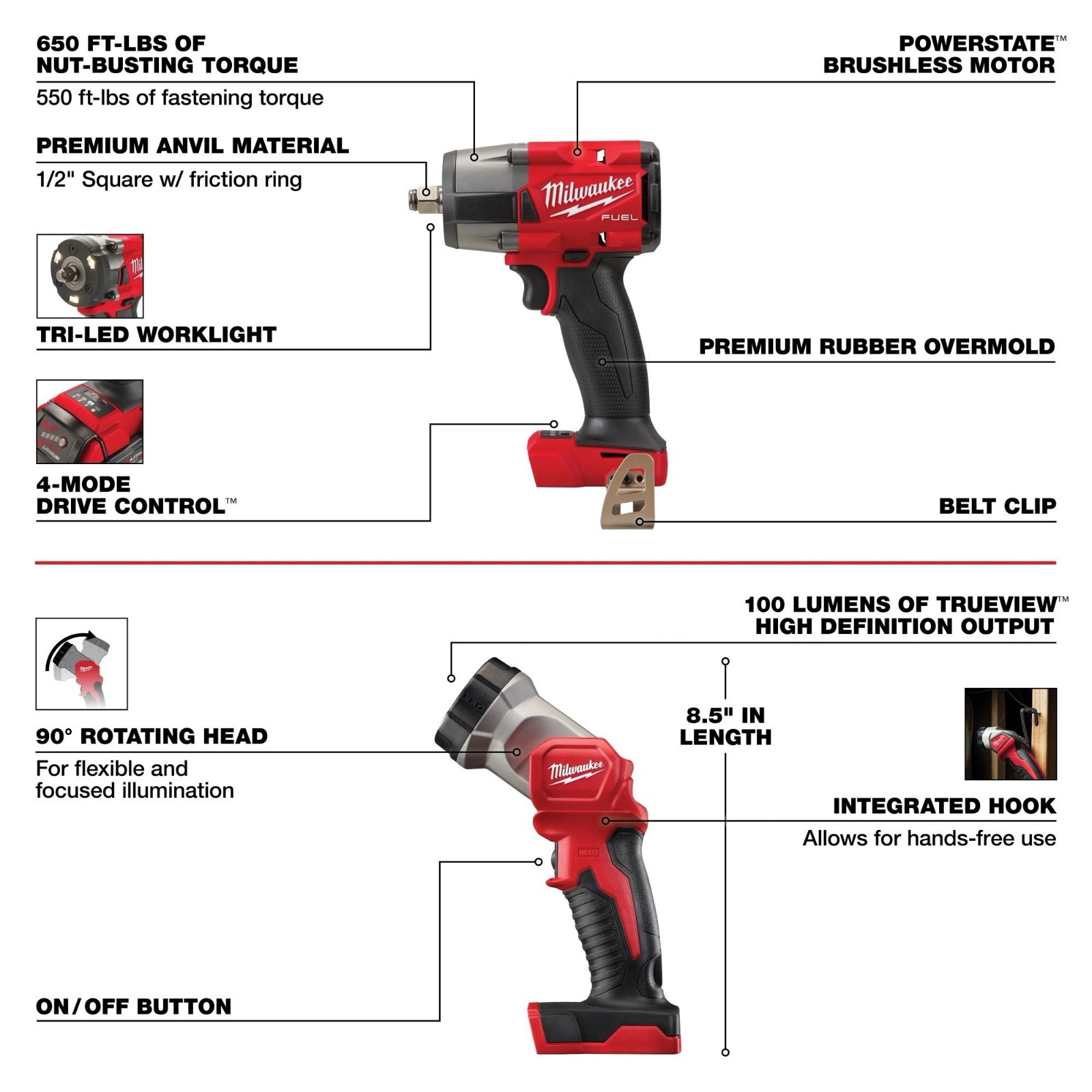 Milwaukee 3697-27 M18 FUEL 7-Tool Combo Kit