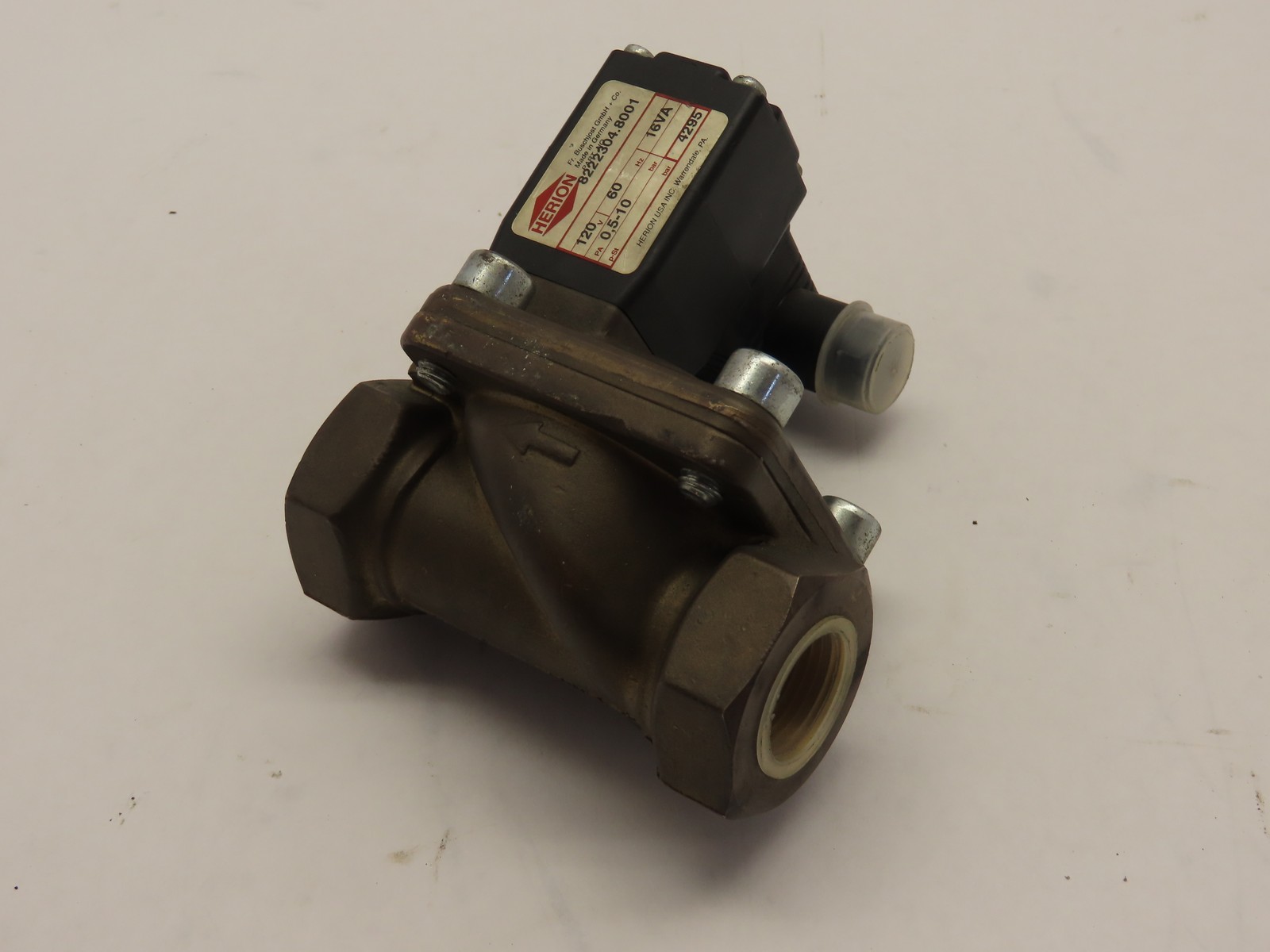 Herion Directional Pneumatic NC Solenoid Valve 120V Coil 3/4″ NPT inlet/outlet