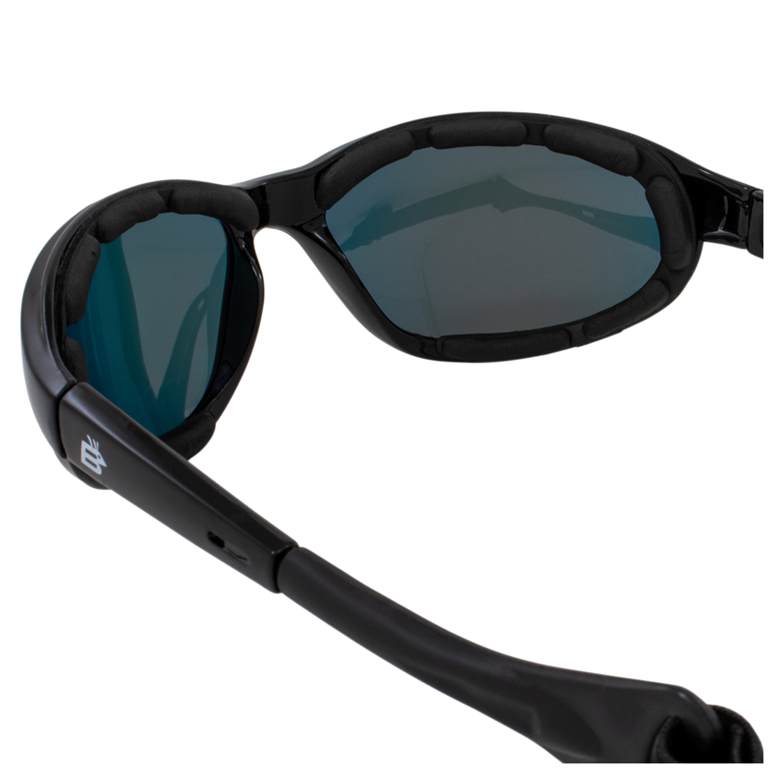 Birdz Sail Padded Goggles for Men or Women Black w/ Polarized Red Mirror Lenses
