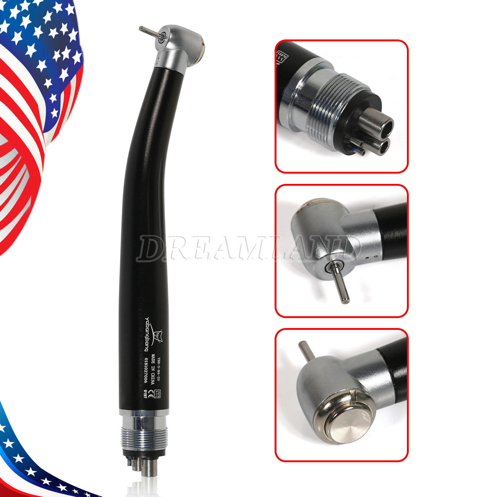 NSK Style Dental High/Low Speed Handpiece Push Button 4/2 Holes Colors