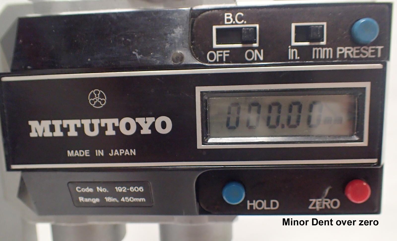MITUTOYO 192-606 DIGIMATIC ELECTRONIC HEIGHT GAGE RANGE 18in, 450mm