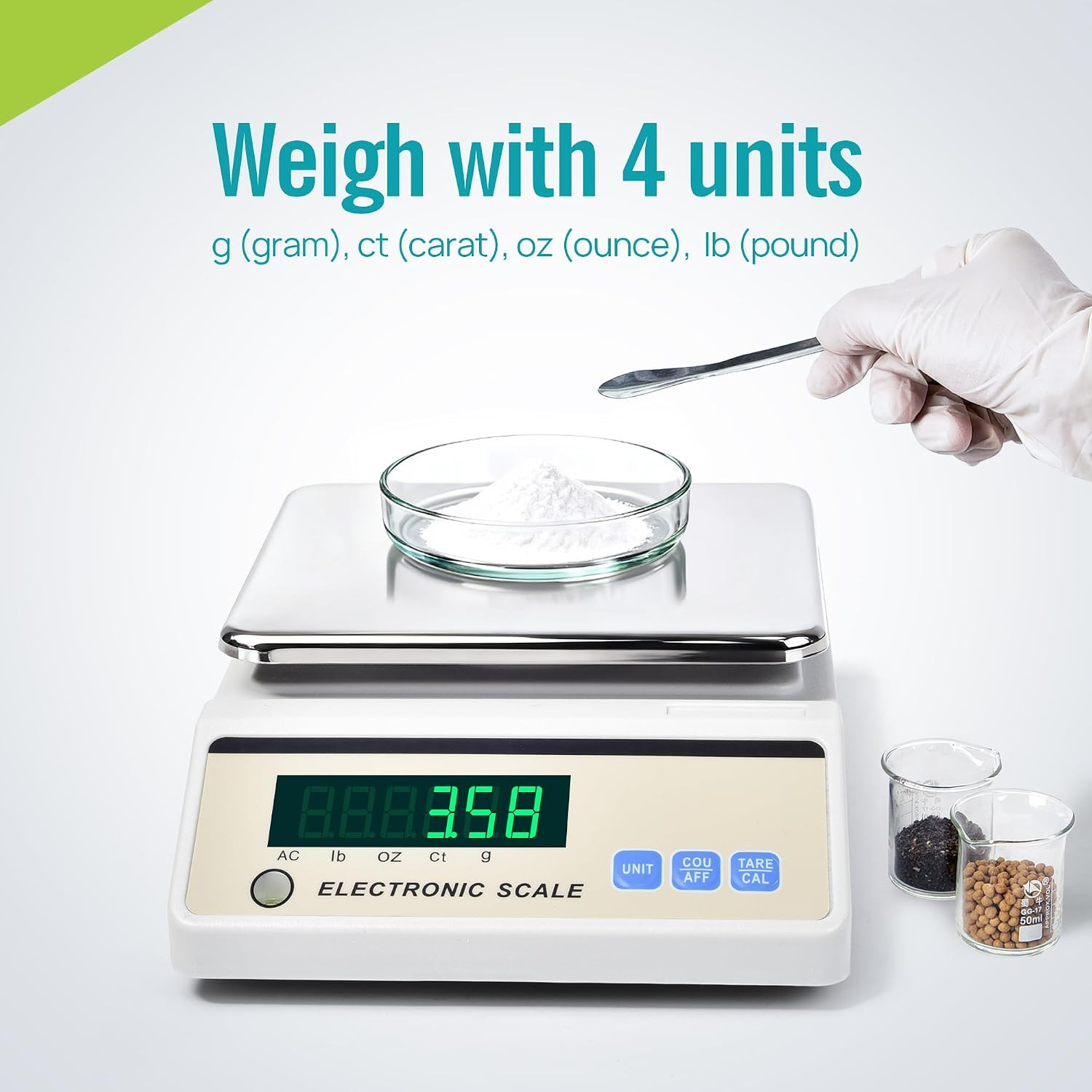 Lab Analytical Balance 1000G X 0.01G with LED Display, High Precision Lab Scale
