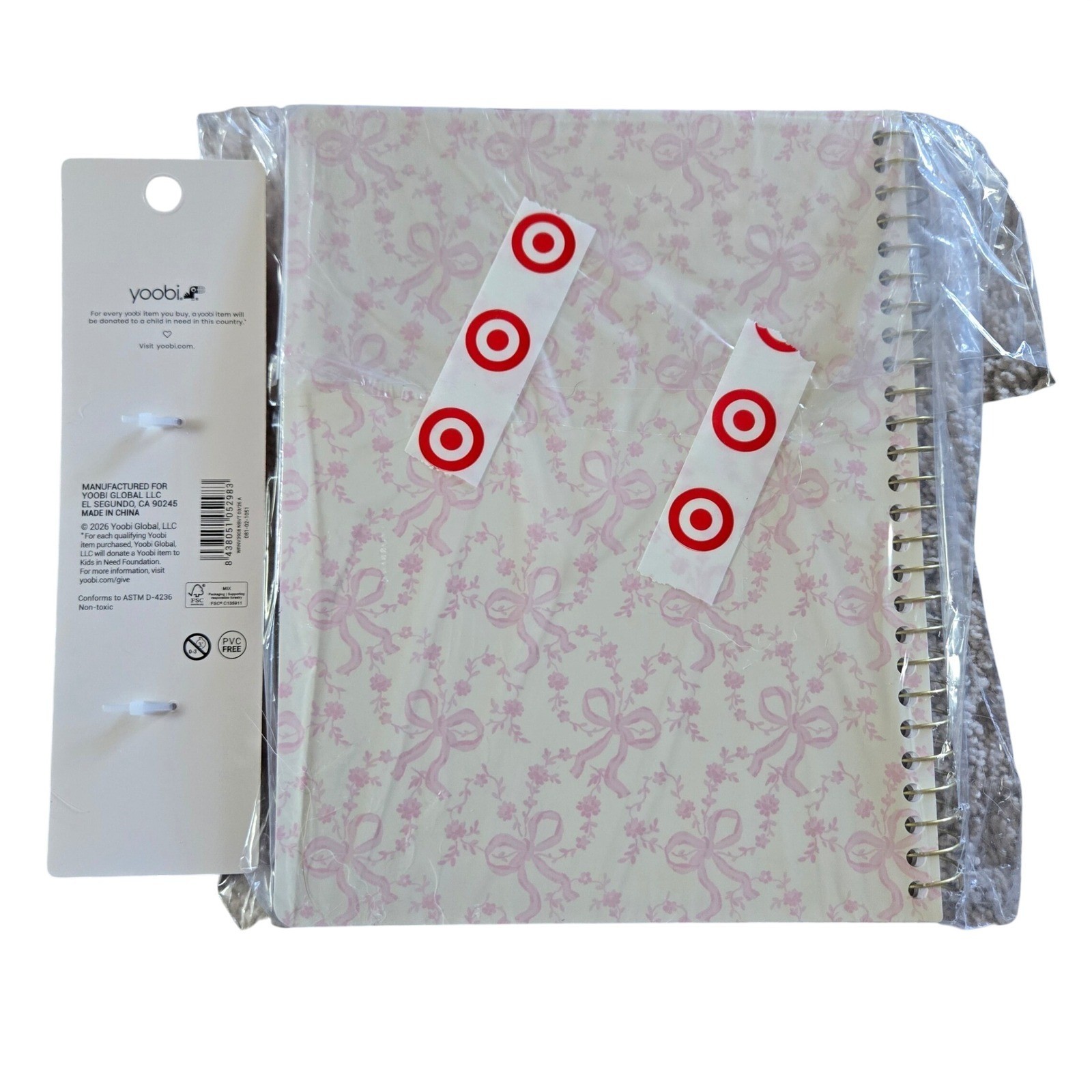 LoveShackFancy Yoobi Planner Pen Set Pink 2026-2027 Floral Bow Stationery Target
