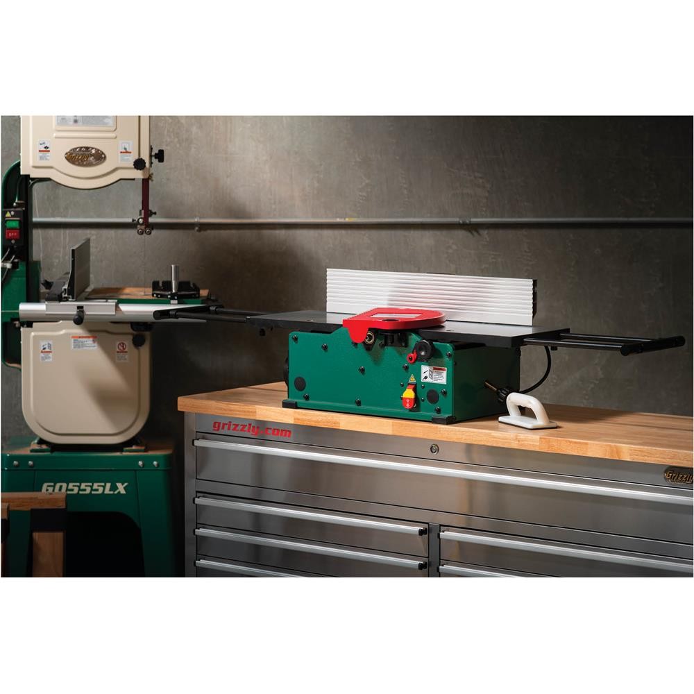 G0986 10″ Benchtop Jointer with Spiral-Type Cutterhead