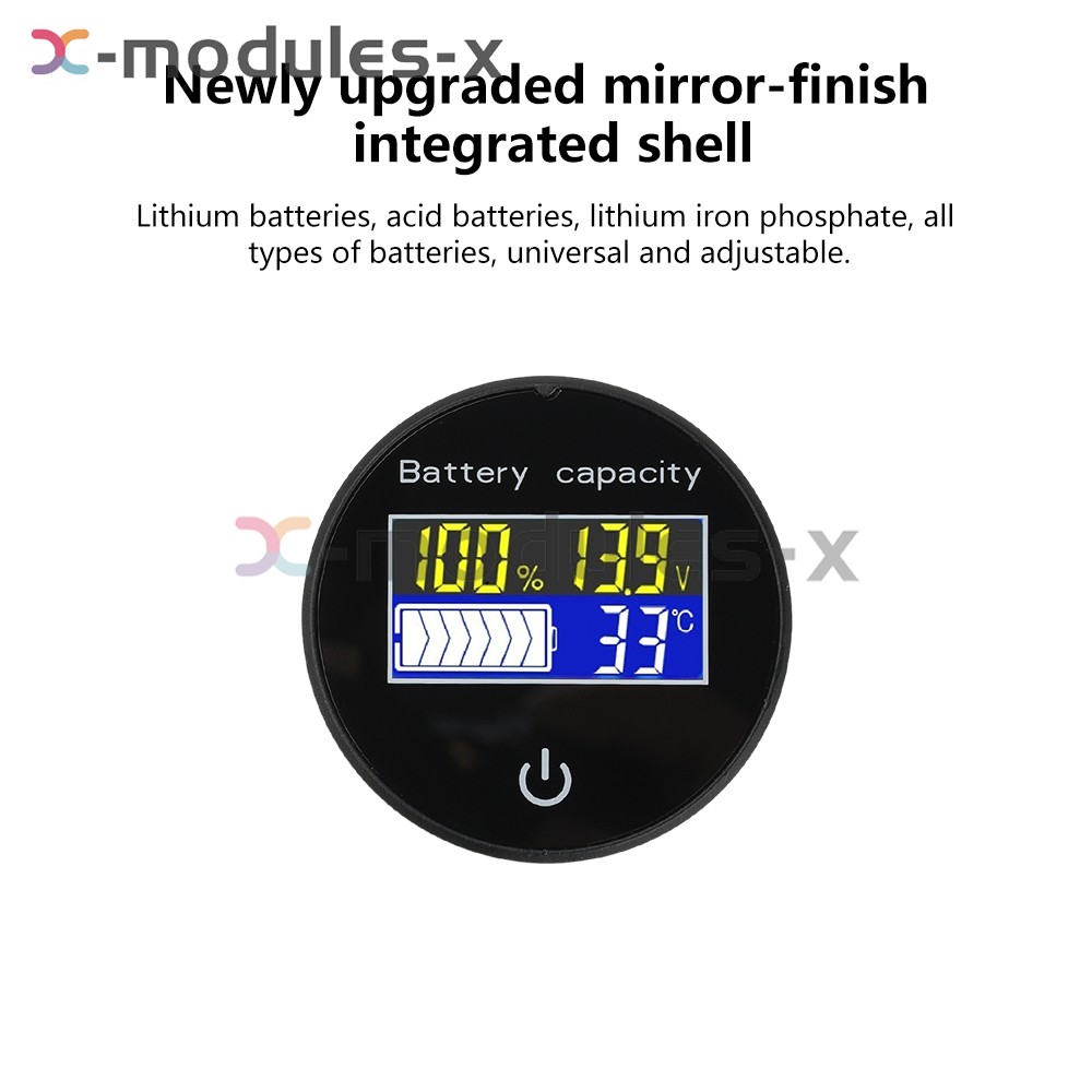 5X Digital Battery Level Indicator Voltage Power Percentage Temperature Display