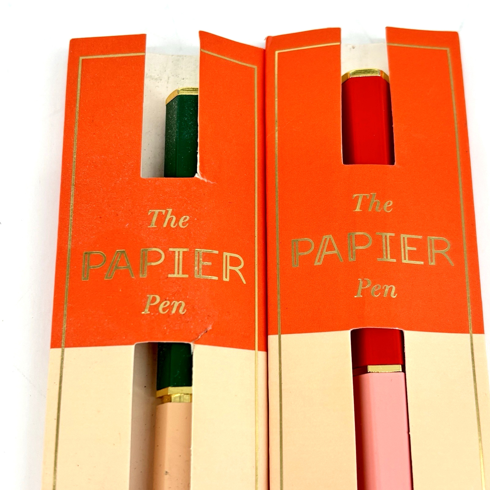 2x Papier The Classic Rollerball Pens Black Ink 0.5mm Stainless Steel