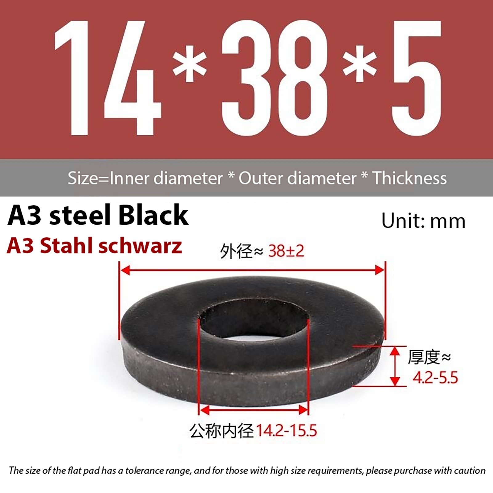 EXTRA THICK FLAT SPACER WASHERS BLACK CARBON STEEL DIN 7349 METRIC SIZES M6-M30