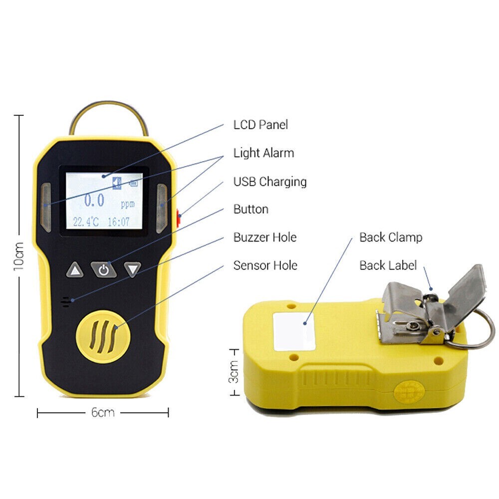 Portable Benzene Gas Detector with Range 0-100ppm Low Battery Indication