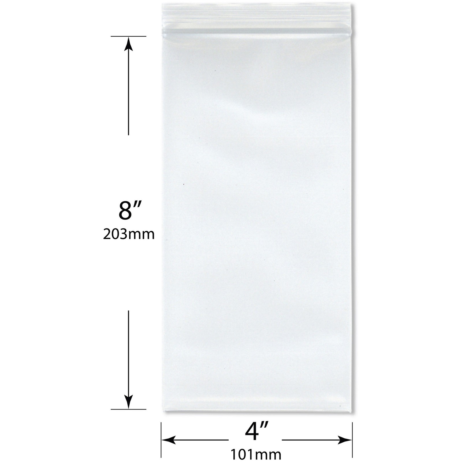 Plymor 4″ x 8″, 8 Mil Extra Thick Heavy Duty Zipper Reclosable Plastic Bags