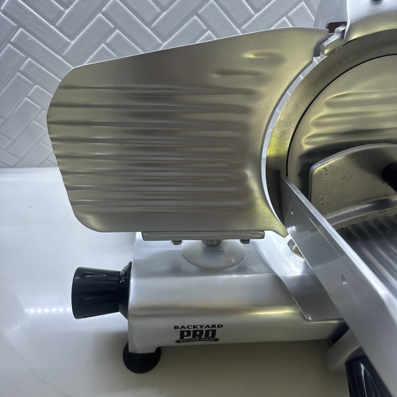 9″ Manual Gravity Feed Meat Slicer Semi-Automatic Commercial Machine 1/6 HP