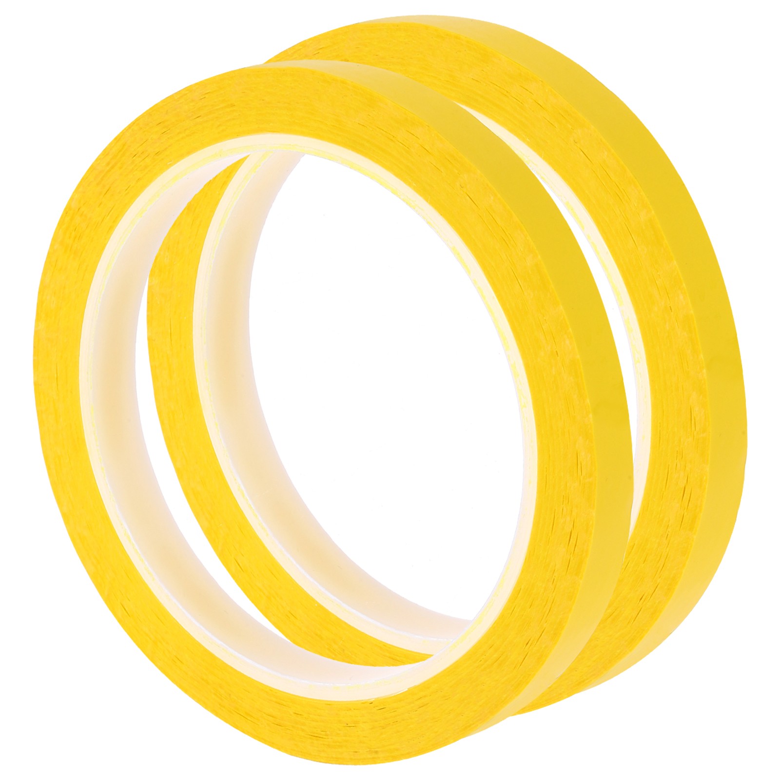 2 Rolls Dark Yellow 0.4″ x 55 Yard PET Film Electrical Tape High Temperature 50m