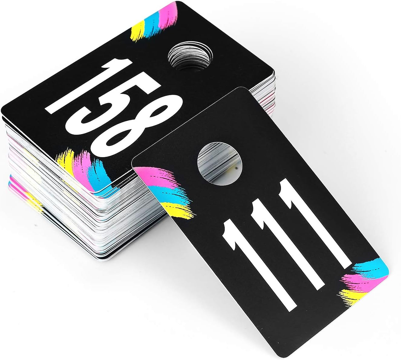 1 to 200 Live Plastic Number Tags Normal & Reverse Mirror Image Coat Room Check