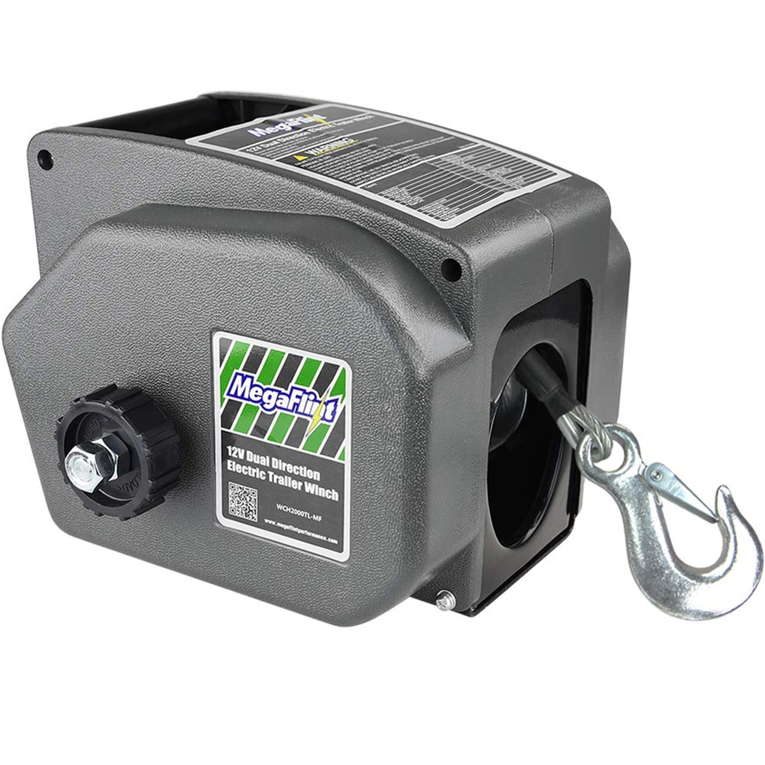 Trailer Winch,Reversible Electric Winch, for Boats up to 6000 lbs.12V DC,Powe…