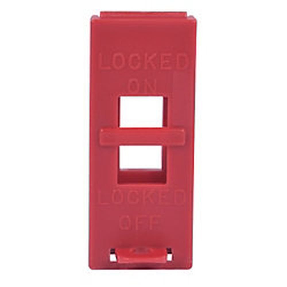Wall Switch Lockout Red Recycled Plastic Paddle Cover Guard Fits 3/8in Padlock