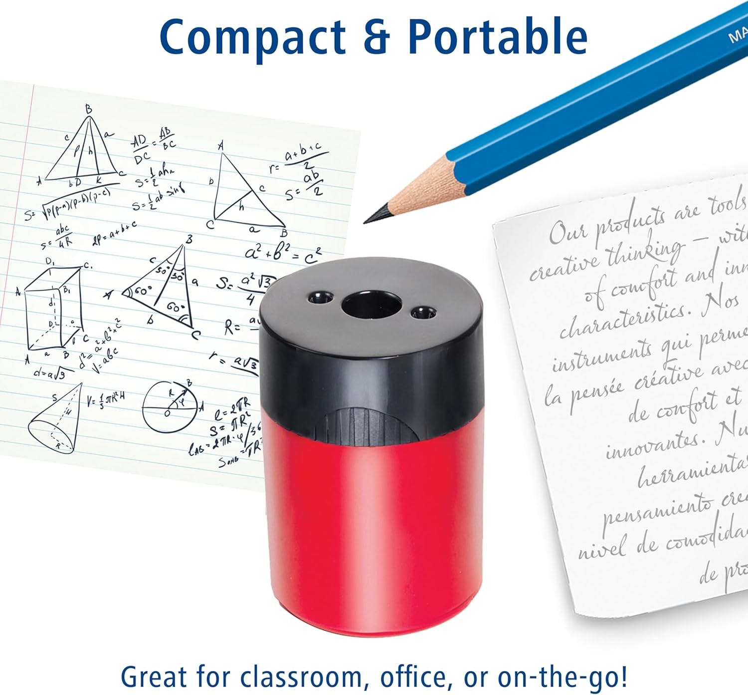 STAEDTLER pencil sharpener, premium quality sharpener with screw-on lid, prevent