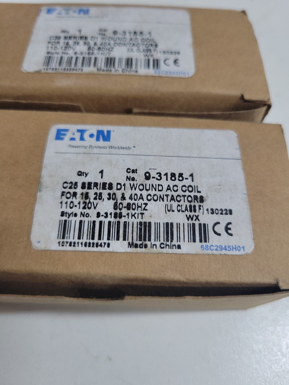 1- NEW 9-3185-1 Coil Eaton C25 Cutler Hammer Westinghouse 110-120V 15 25 30 40A