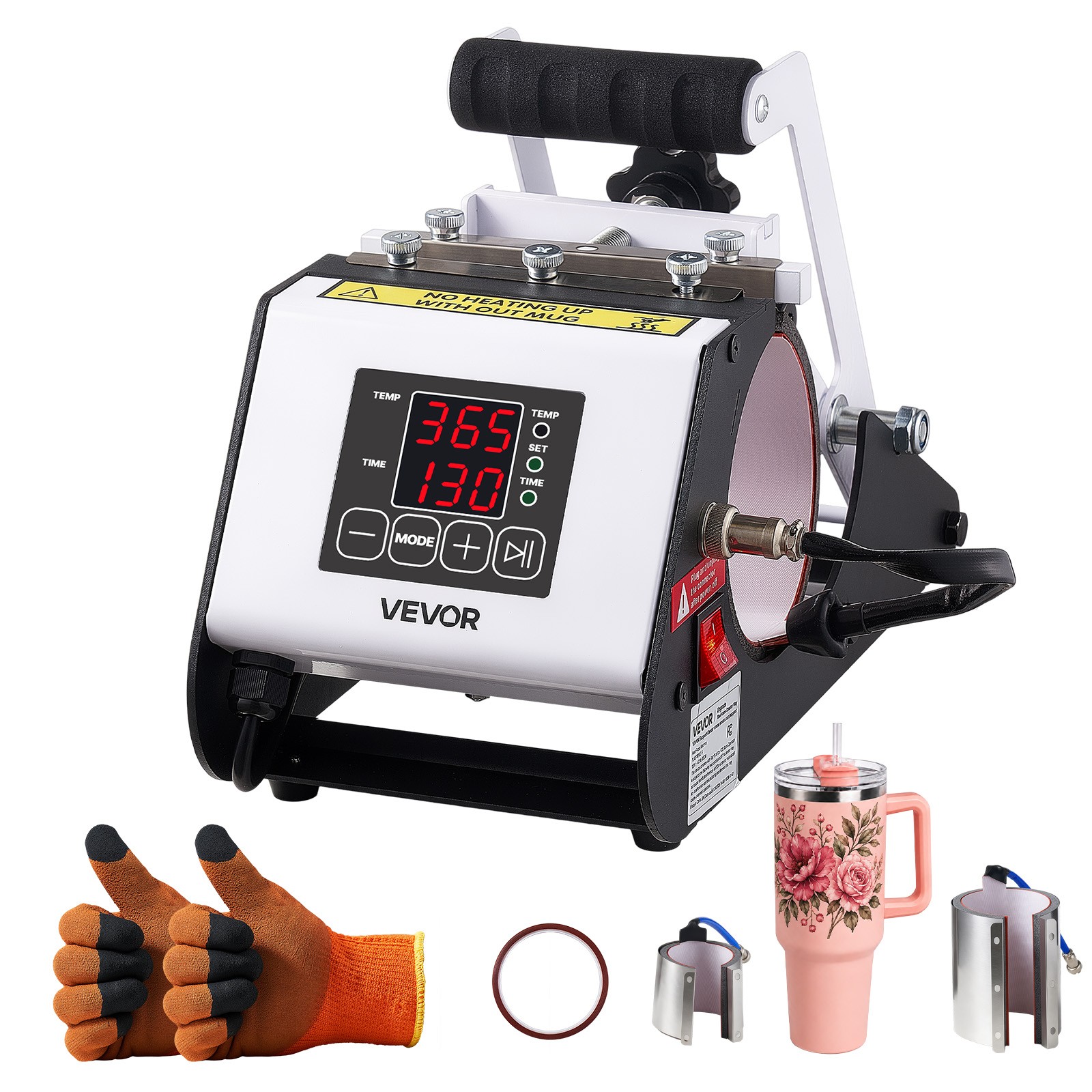 VEVOR Tumbler Heat Press Machine, 40 oz Tumbler Press, Fast and Even Heating