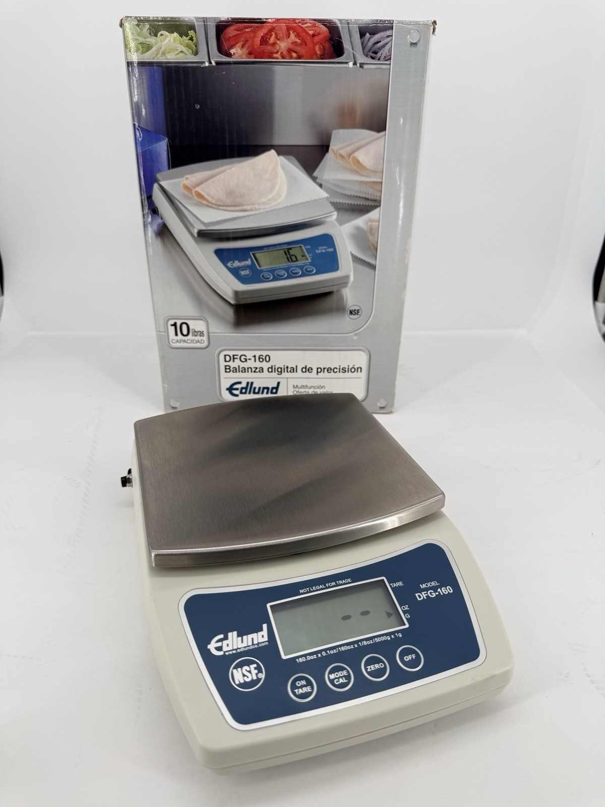 Edlund DFG-160 Digital Portion Control Scale 10 lb Silver New In The Box