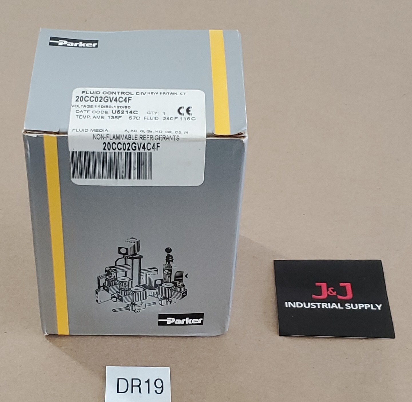 *NEW SEALED BOX* Parker 20CC02GV4C4F Solenoid Valve 1/8″ 2-Way 625Psi + Warranty
