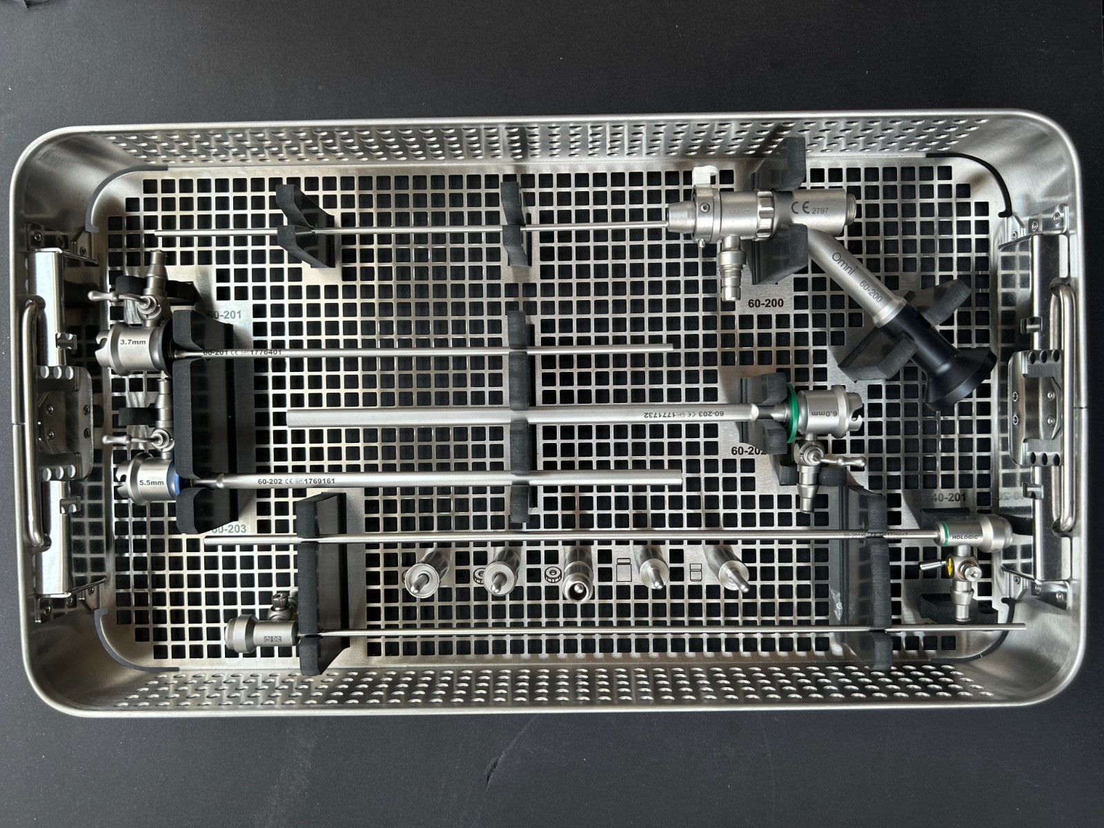 Hologic Omni 60-200 0° Hysteroscope Set W/ Sheaths, Karl Storz Adapter & Tray