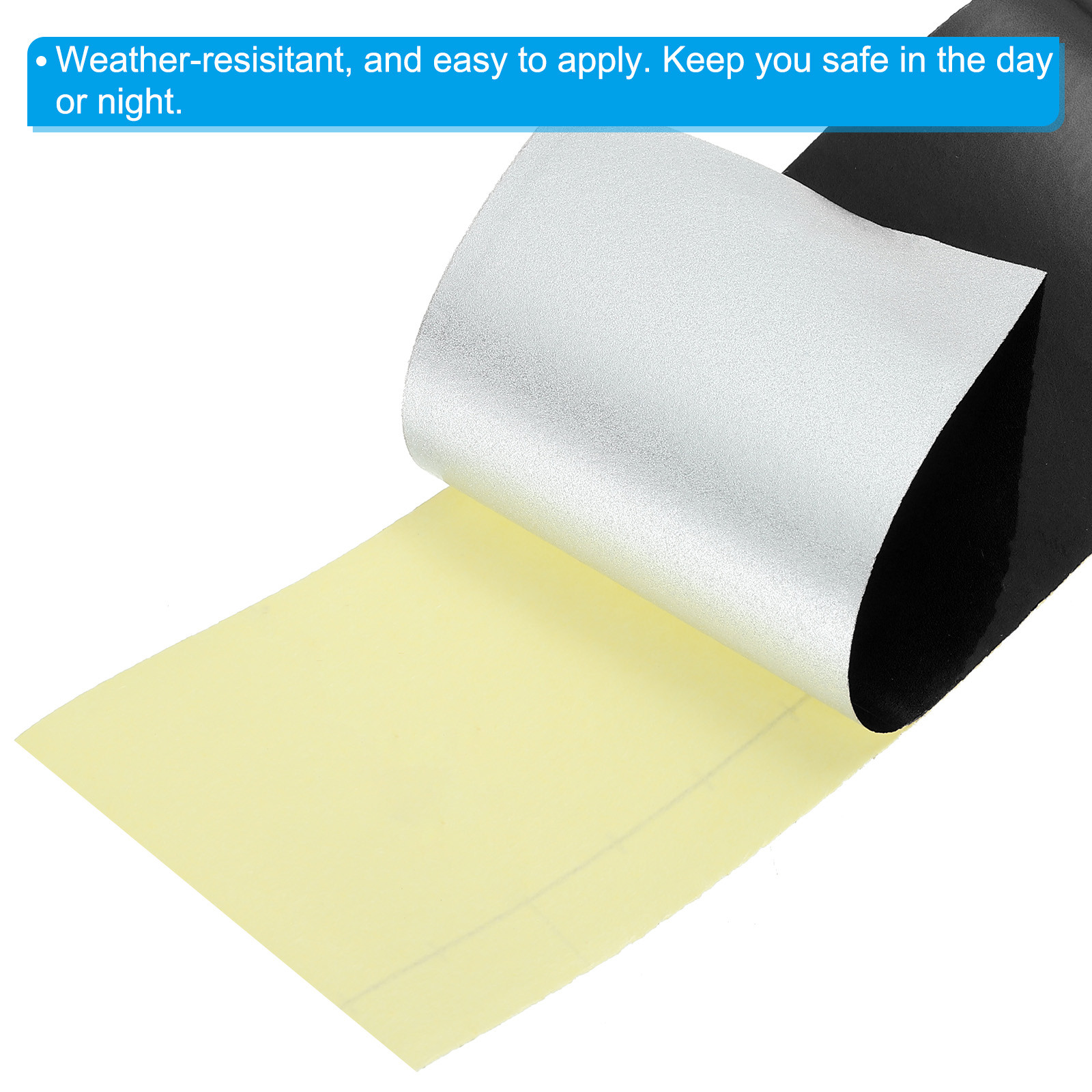 2″ x 10 FT Reflective Tape High Waterproof Outdoor Safety Warning Tape Black