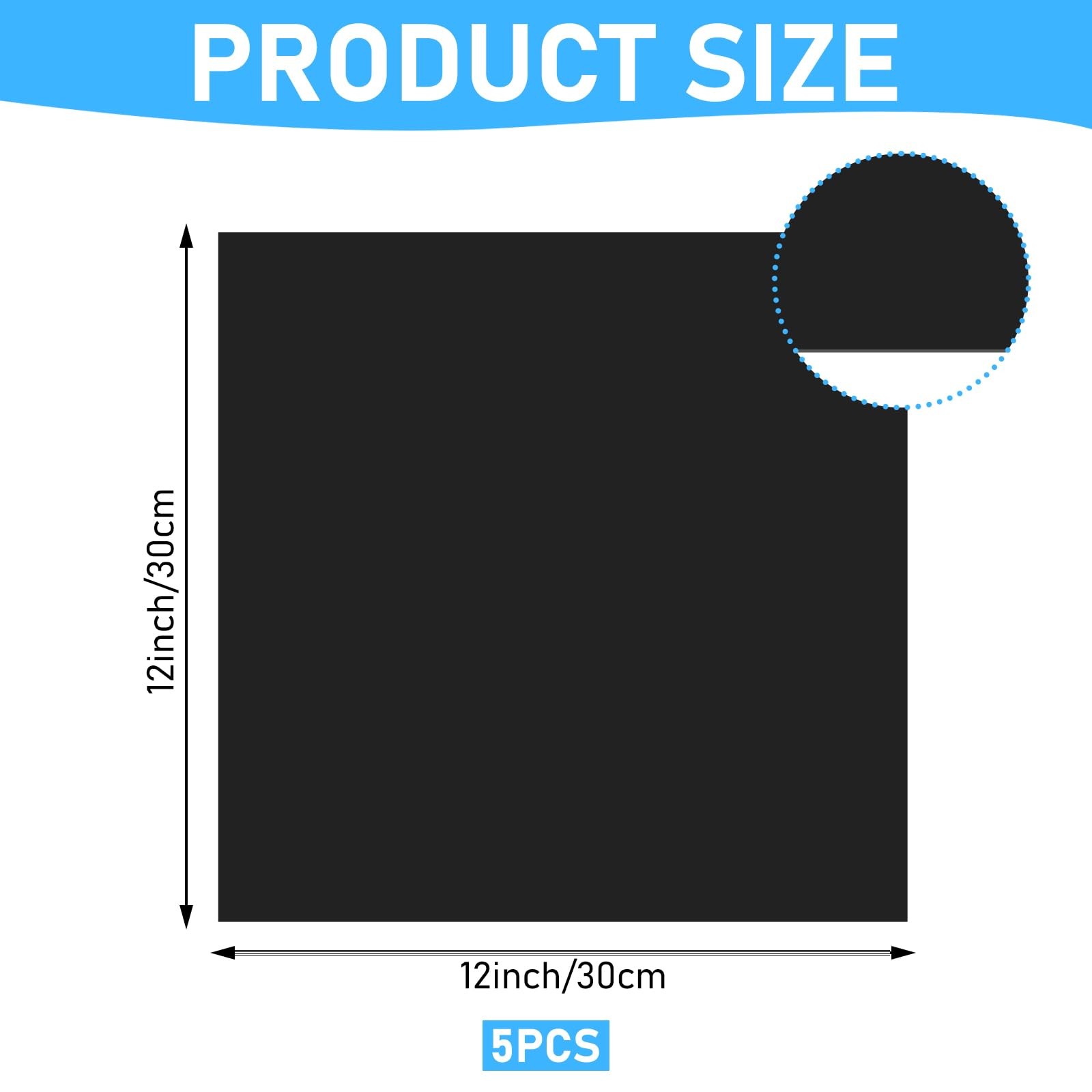 Self Adhesive EPDM Large Pond Liner Repair Patch Kit Thickened Garden Cover 5PC