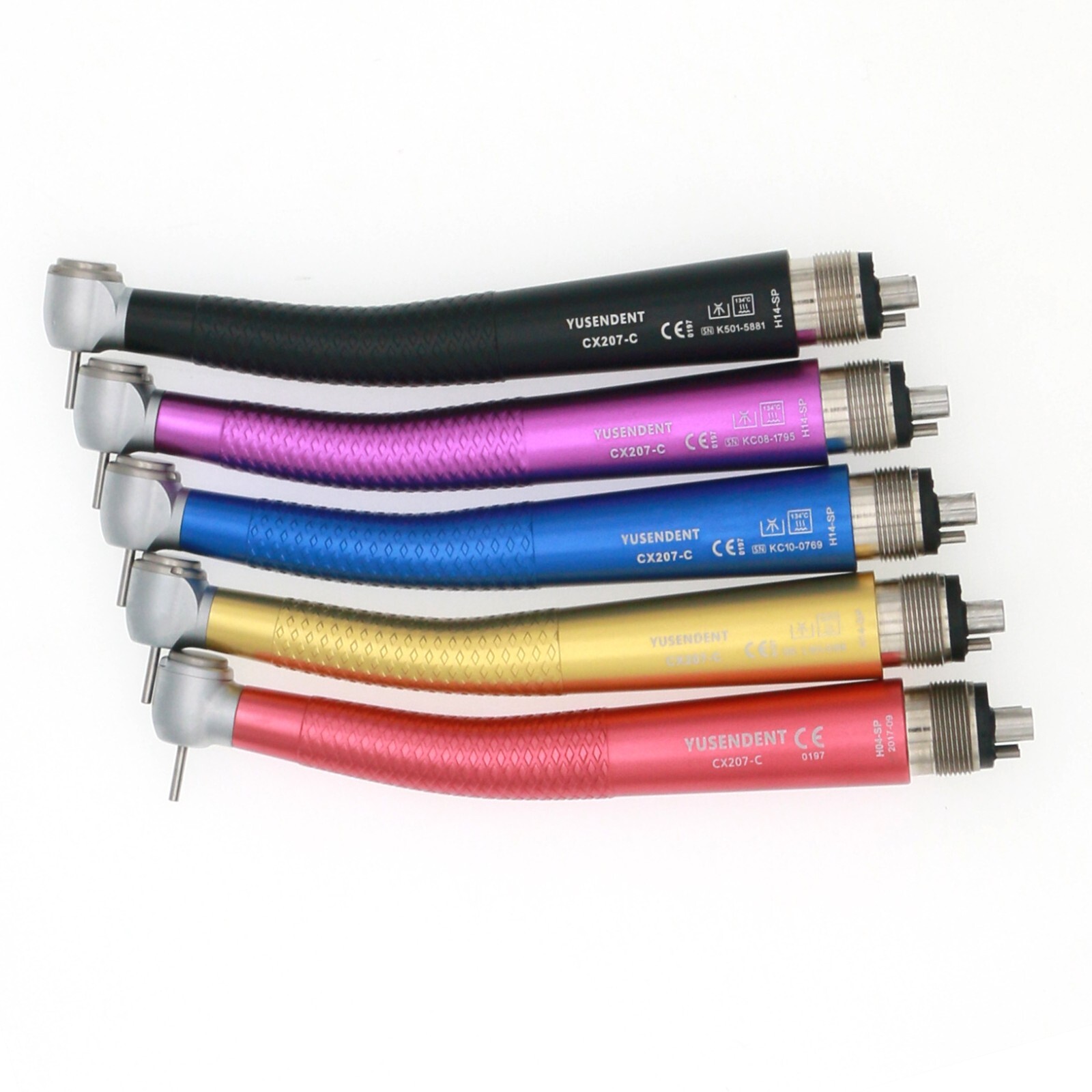 US COXO Colorful Dental High Speed Handpiece Air Turbine Anti-retraction 4 Holes