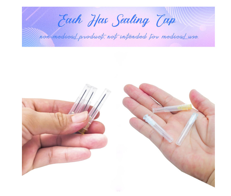 100 Pack 30 Ga 5/16 inch Disposable Needles with Caps for Scientific and Industr