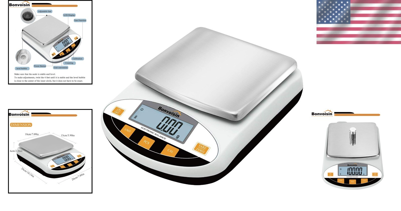 Lab Scale 5000gx0.01g Digital Precision Analytical