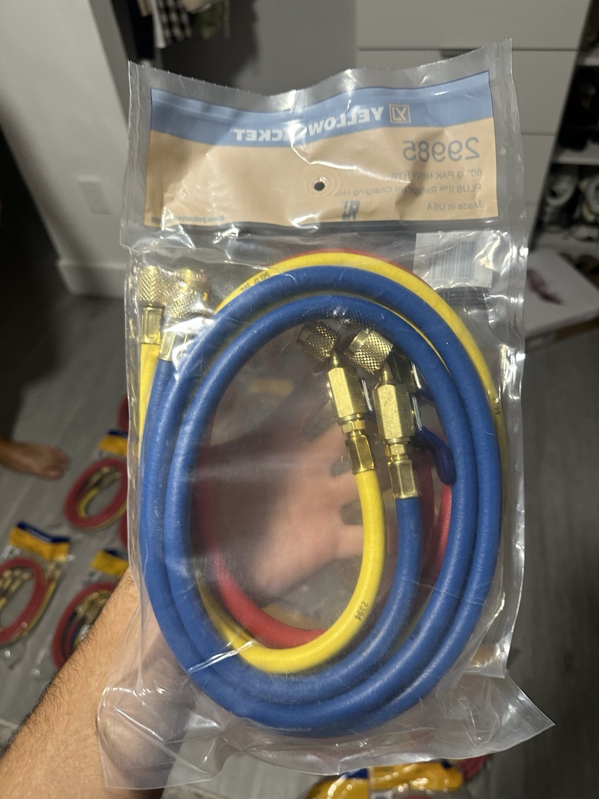 Yellow Jacket 29985 PLUS II Refrigerant Charging Hose Set 60” 3-Pack