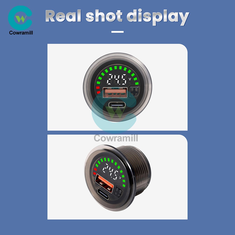 DC 7-30V Waterproof Digital Voltage Battery Capacity Level Indicator Voltmeter
