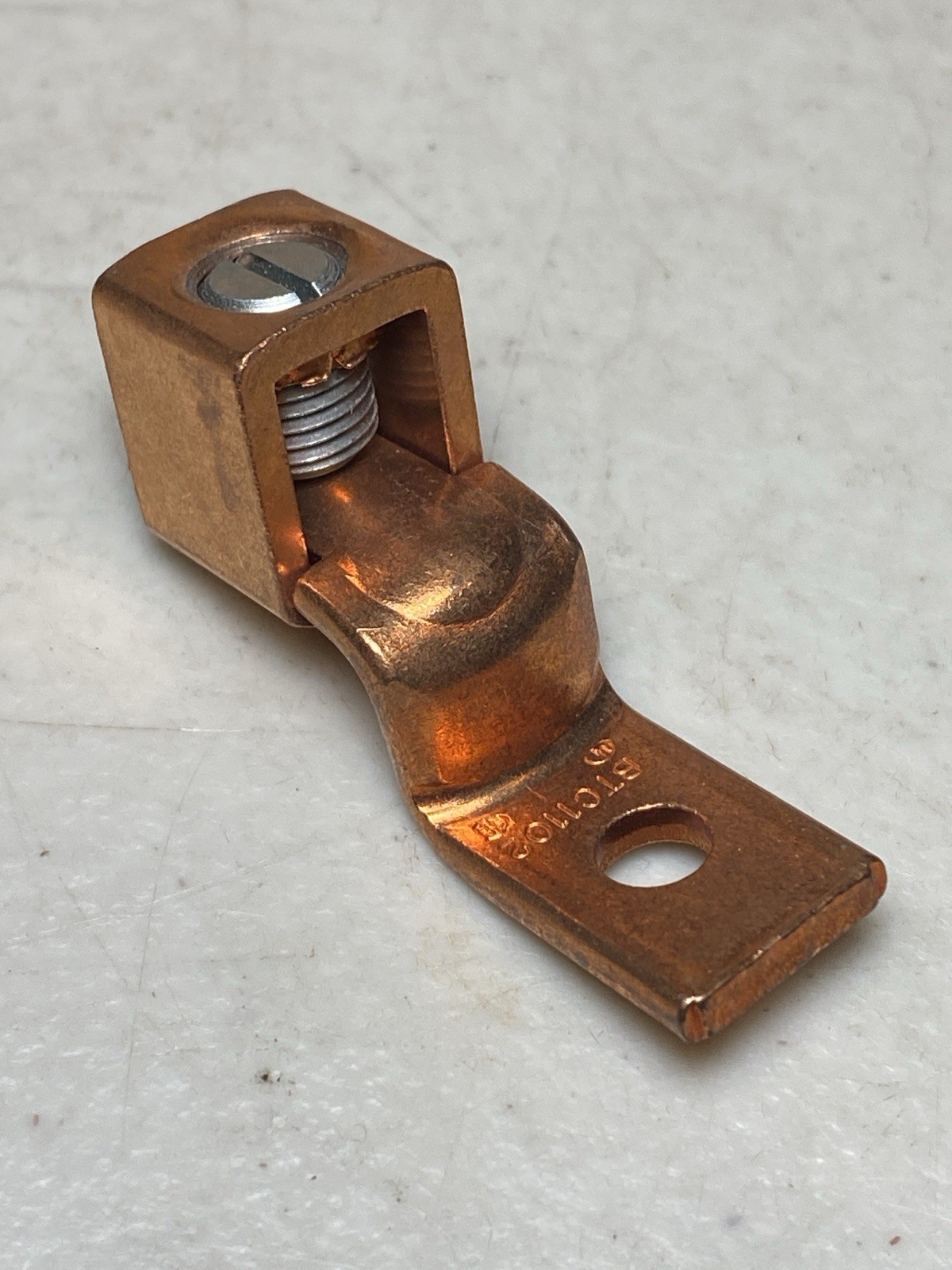 Qty 10- Blackburn Copper Mechanical Screw Lug Offset 1 Hole, 2 – 1/0 STR BTC1102